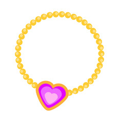 Princess necklace with heart