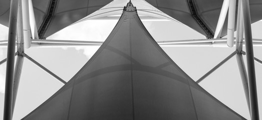 fabric tensile roof and steel structure - background