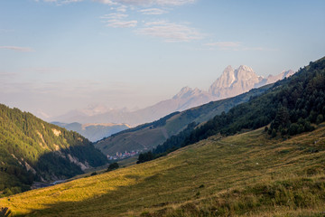 Fototapeta premium Scenic mountains in Svaneti, Georgia