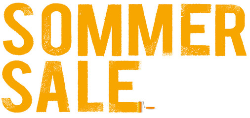 Sommer Sale Typographie mit Farbroller
