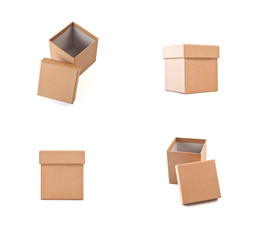 Set of cardboard boxes for packaging