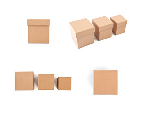 Obraz premium Set of cardboard boxes for packaging
