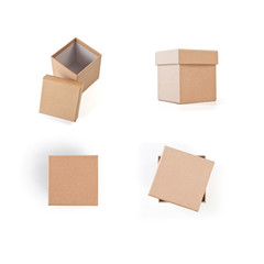 Set of cardboard boxes for packaging