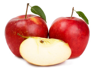Red Apples isolated on white