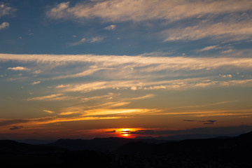 Sunset at brazilian countryside