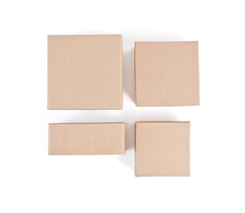 Set of cardboard boxes for packaging
