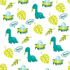 Dinosaur icons in flat style for designing dino party, children holiday, dinosaurus related materials
