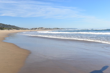 Beautiful beach in Wilderness on a sunny summer day in South Africa