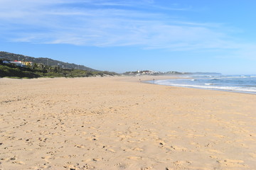 Beautiful beach in Wilderness on a sunny summer day in South Africa