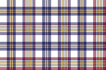 Seamless pattern white blue check plaid