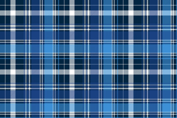 Blue abstract check textile seamless pattern