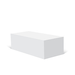 Blank paper or cardboard box template. Vector illustration.