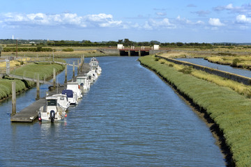 Oyster port of Les Moutiers en Retz a commune in the Loire-Atlantique department in western France © Christian Musat