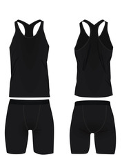 Men black underwear. vector illustration