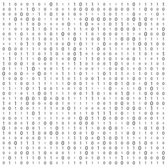 Creative vector illustration of stream of binary code. Computer matrix background art design. Digits on screen. Abstract concept graphic data, technology, decryption, algorithm, encryption element