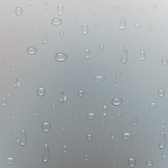 Creative vector illustration of pure clear water rain drops isolated on transparent background. Realistic clear vapor bubbles art design. Abstract concept graphic element