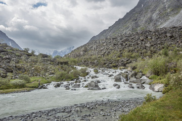 Fototapeta na wymiar Akkem river. Altai mountain. Russia