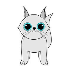 Cute cat icon sketch