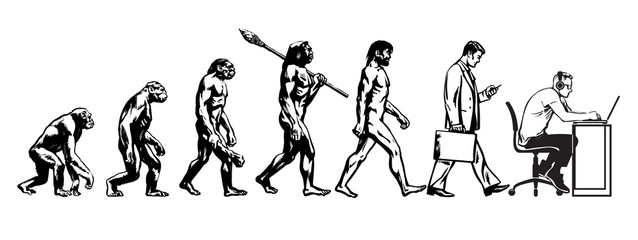 Theory of evolution of man - obrazy, fototapety, plakaty