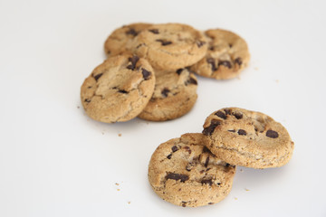 Delicious cookies in a white background