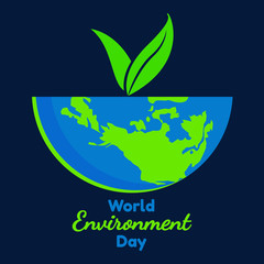 world environment day vector flat graphic for  background or banner