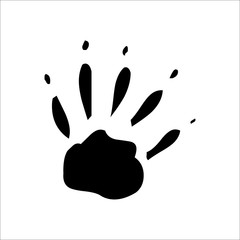 Polar Bear footprints icon. Vector Illustration