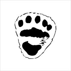 Kinkajou footprints icon. Vector Illustration