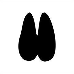 Mountain Sheep footprints icon. Vector Illustration