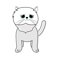 Cute cat icon sketch