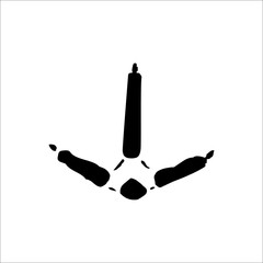 Turkey footprints icon. Vector Illustration