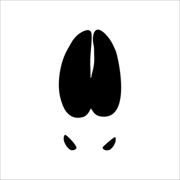 recommend clip art: Elk footprints icon. Vector Illustration
