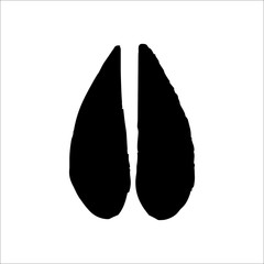 Antelope footprints icon. Vector Illustration