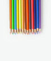 Fototapeta premium set of colored pencils .isolated on a white