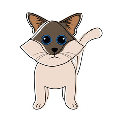 Cute cat icon sketch