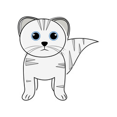 Cute cat icon sketch