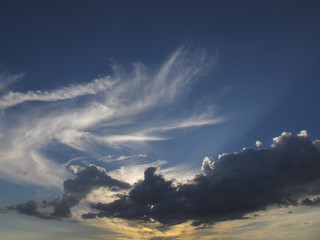 Naklejka na ściany i meble Sky with cloud formation