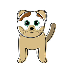 Cute cat icon sketch