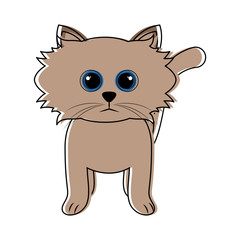 Cute cat icon sketch