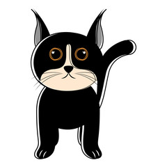 Cute cat icon sketch