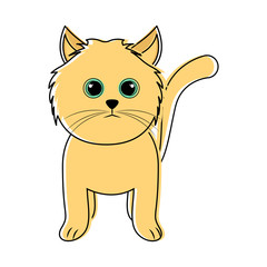 Cute cat icon sketch