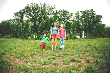 Hike with children.