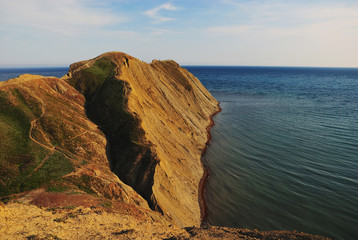 Seascape on the mountain coast