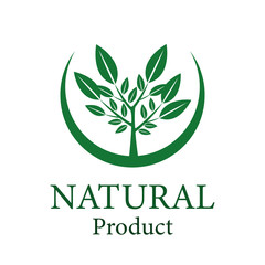 Green leaf logo,ecology natural design product.Vector illustration.