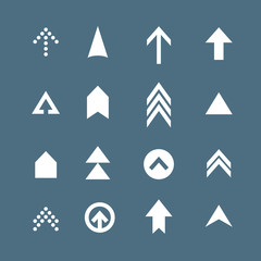 Arrow icon set. Web arrow pictogram design. Internet elements symbols. Navigation previous right and left signs