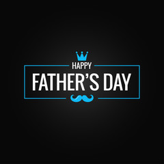 fathers day banner on black background