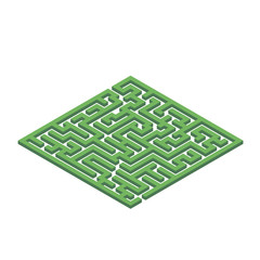 Labyrinth isometric. vector