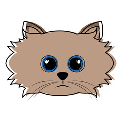 Obraz premium Cute cat avatar sketch