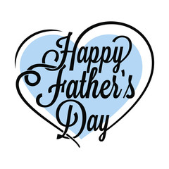Fathers day vintage lettering on white background