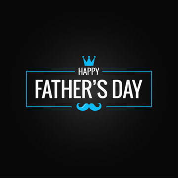 fathers day banner on black background