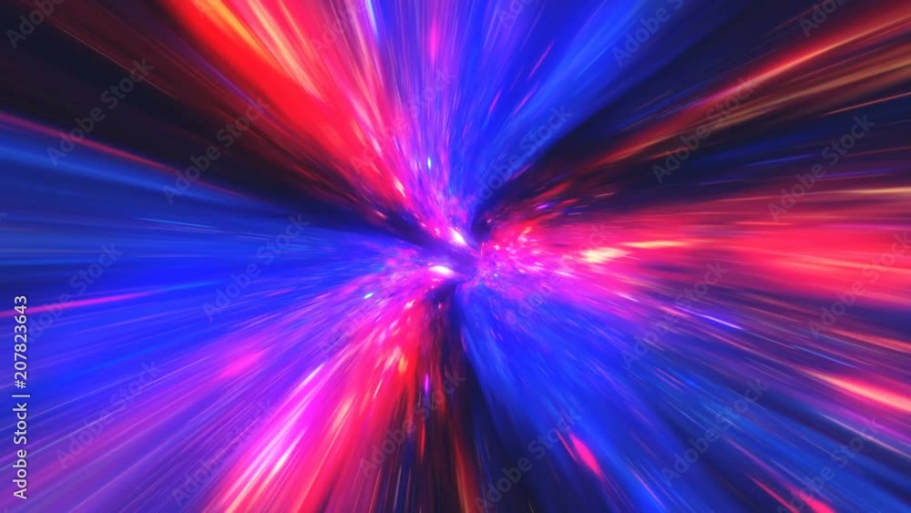 Canvas Prints abstract jump in space in hyperspace among stars and flying in the wormhole
